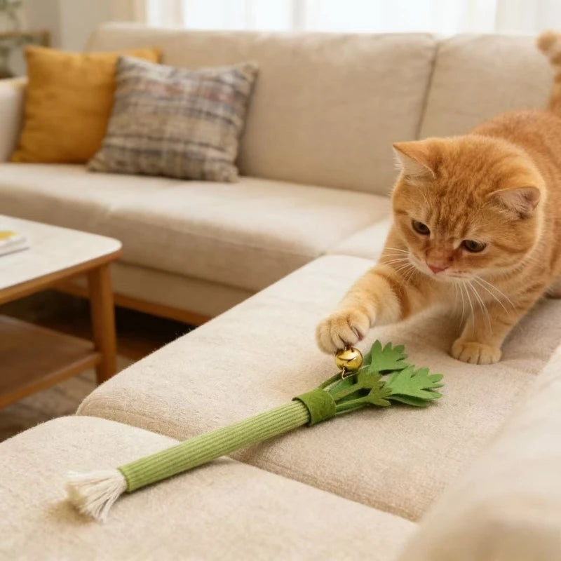 Jouet à mâcher pour chat à la cataire, bâtonnet céleri